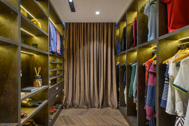 istock Large luxury men's wardrobe 1257642786