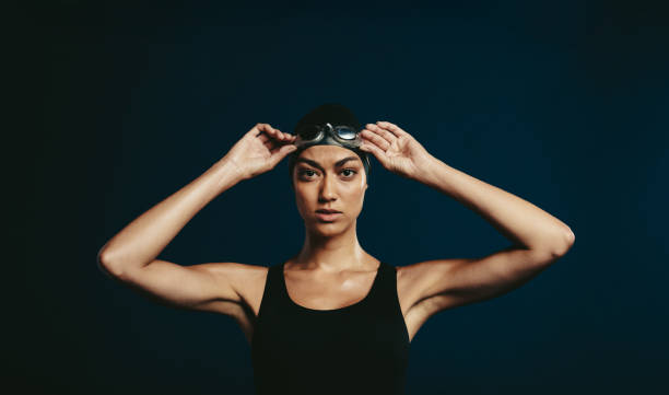 istock Professional female swimmer 1257642848
