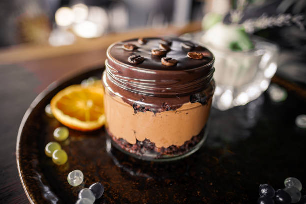 istock Magnolia dessert with coffee and ice cream 1257645124