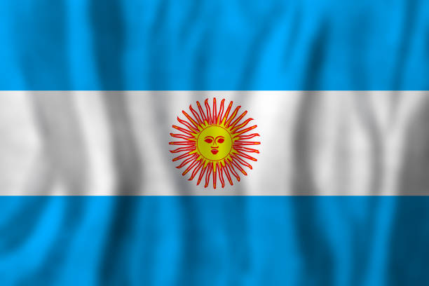 istock The Argentina flag background. Travel concept 1257646724