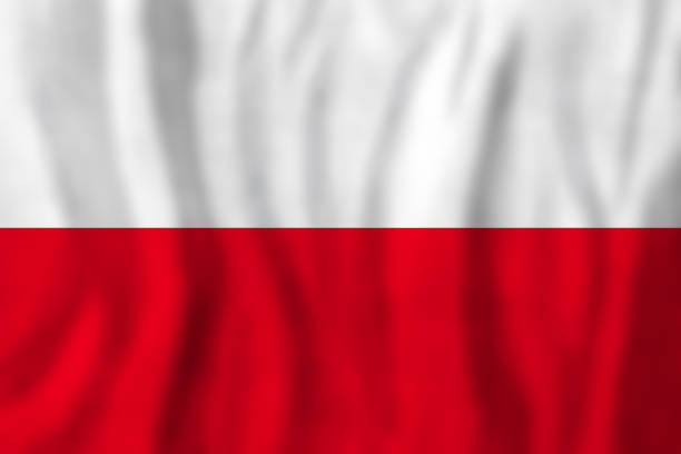 Poland flag background. Travel and learn polish language concept