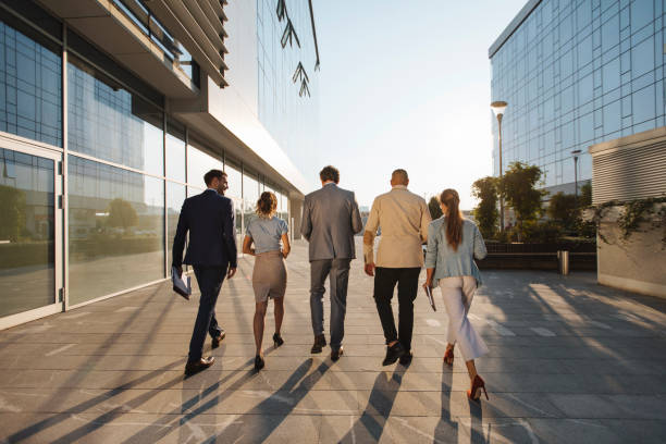 istock Walking away, after another successful day in the office 1257650124