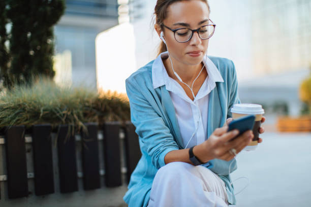 istock Relaxing with music before an important meeting 1257650258