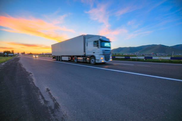 istock truck on road 1257651133