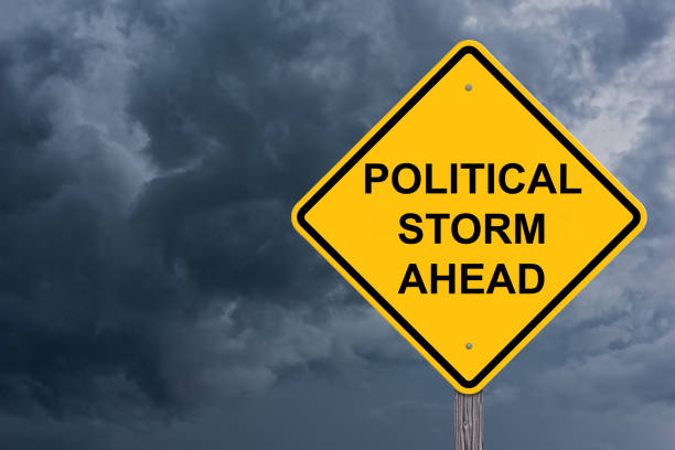 istock Political Storm Ahead Warning Sign 1257652303