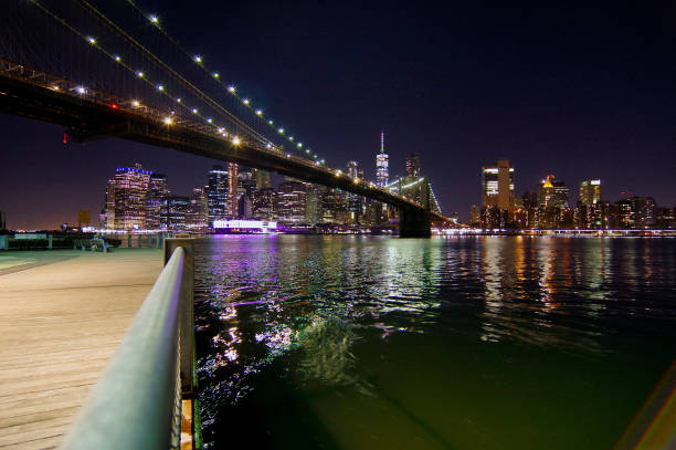 istock Night Brooklyn Bridge Empire Fulton Ferry Park 1257657845