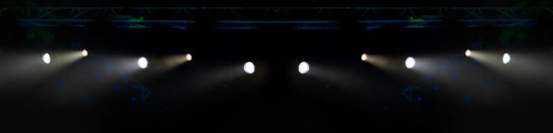 istock Abstract texture background for design. Stage light and smoke on stage, lighting and spotlights. 1257661410