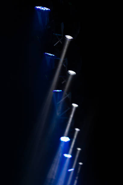 istock Abstract texture background for design. Stage light and smoke on stage, lighting and spotlights. 1257662109