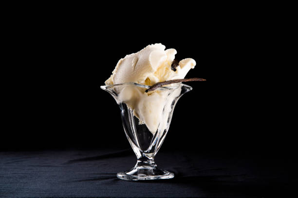 istock Vanilla ice cream in glass 1257662130