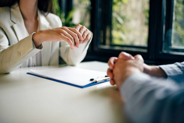 istock Business meeting, close-up. Job interview concept. 1257663613