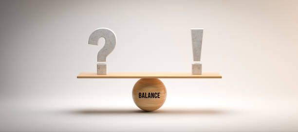 istock wooden scale balancing a question mark and an exclamation mark - 3d illustration 1257667534