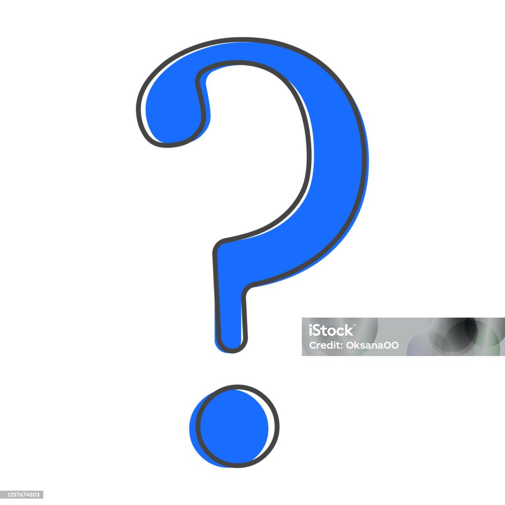 Biểu Tượng Dấu Hỏi Biểu Tượng Phẳng Đánh Dấu Phong Cách Hoạt Hình ...