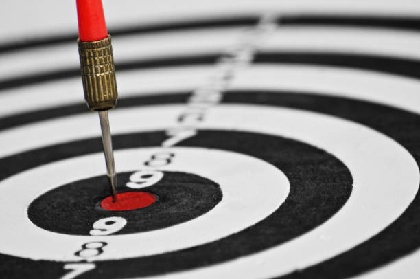istock A red darts arrow hit the center 1257675749