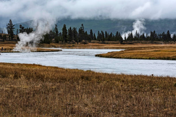 istock Steaming landscape in Yellowstone National Park. 1257682166