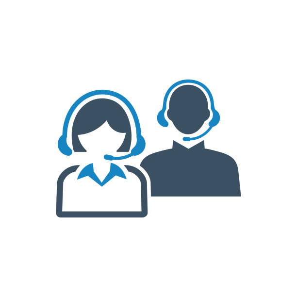 Call center icon This icon use for website presentation and android app call center stock illustrations