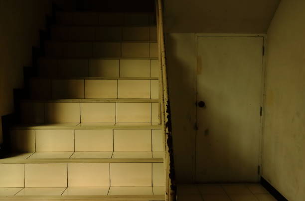 istock Spooky staircase next to storeroom 1257685540