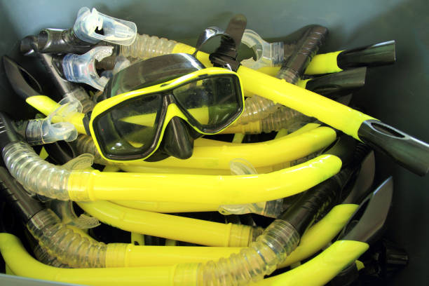 Snorkeling mask and tube