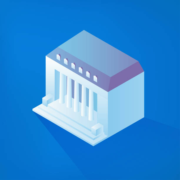 은행 - bank column building exterior government stock illustrations
