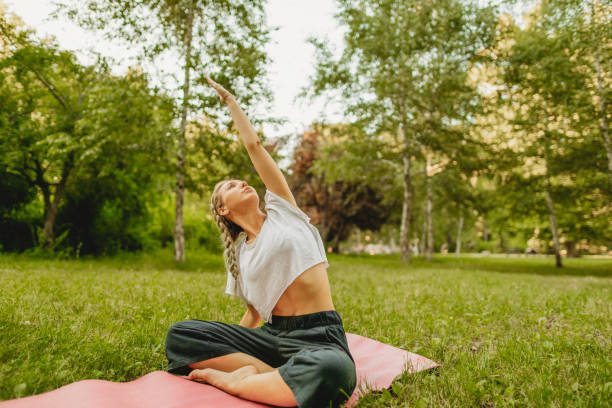 istock Yoga in the park 1257690044