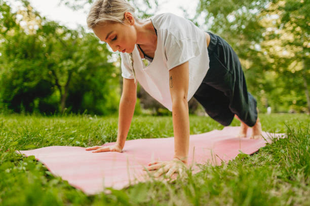 istock Yoga in the park 1257690294