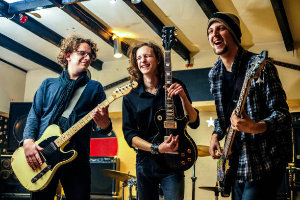 istock Generation Z Music Band On Rehearsal 1257696041