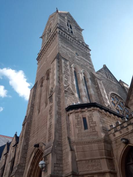 istock Church Tower with Stain glass windows England 1257704012