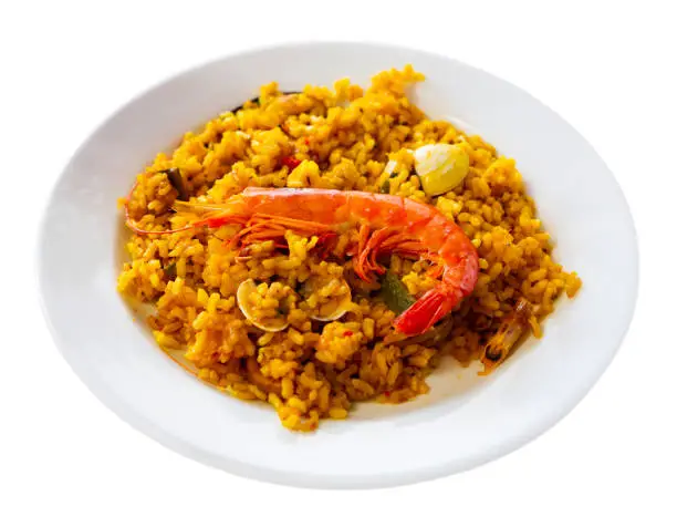 Photo of Paella with shrimps and mussels