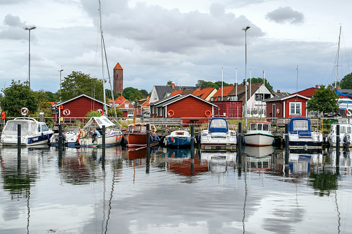 Raa, Sweden - 22 July, 2019: Raa - old fishing village located in southern Sweden, Helsingborg