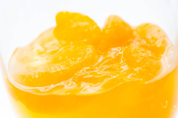 istock Tangerine jelly on white background 1257713745