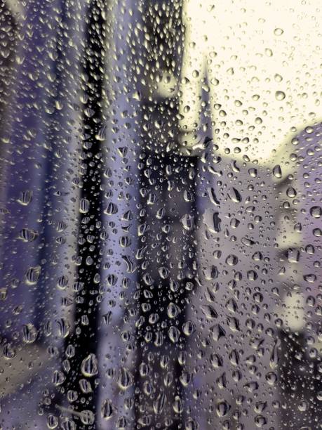 istock Look from the apartment into the rain 1257716148