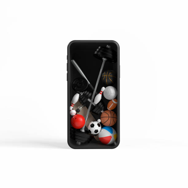 Online shopping concept on smartphone on white background