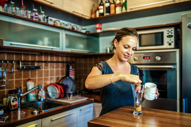 istock Making coffee in my apartment 1257717291