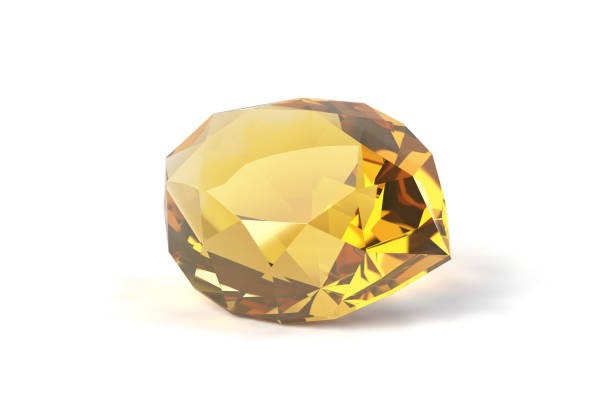 istock Citrine Quartz, Yellow Gemstone, Jewelry 1257718327