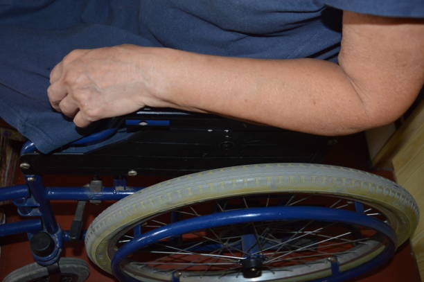 Wheelchair in various positions and the details