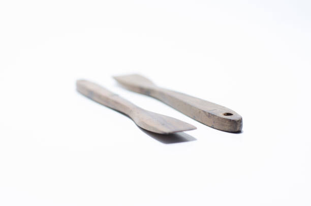 istock unique two tradtional wooden stir on isolated white background 1257720264
