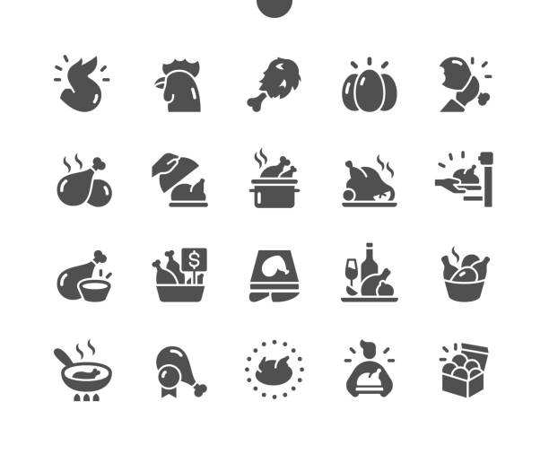 Chicken Well-crafted Pixel Perfect Vector Solid Icons 30 2x Grid for Web Graphics and Apps. Simple Minimal Pictogram Chicken Well-crafted Pixel Perfect Vector Solid Icons 30 2x Grid for Web Graphics and Apps. Simple Minimal Pictogram nuggets heat stock illustrations