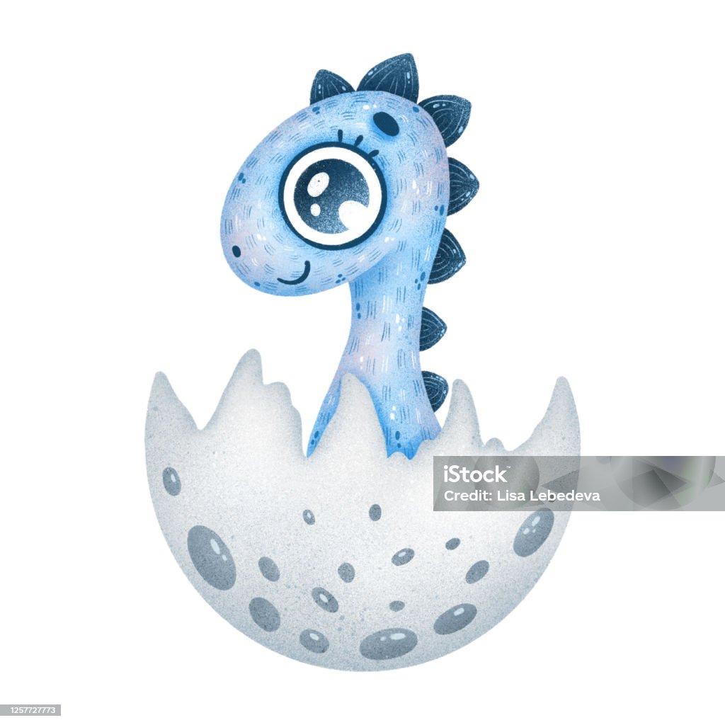 Ilustración de Ilustración De Lindo Dibujos Animados Azul Recién Nacido Bebé  Dinosaurio En Huevo y más Vectores Libres de Derechos de Dinosaurio - iStock
