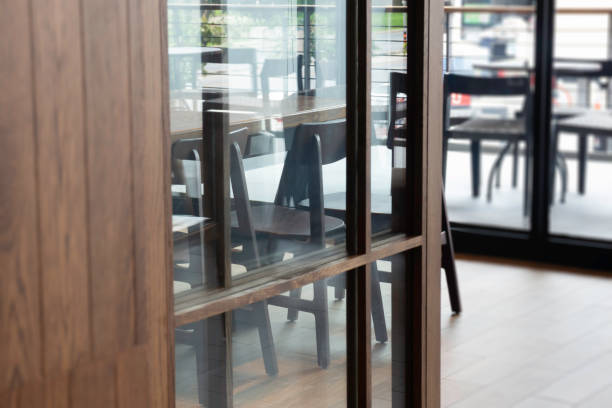 istock Interior of a small cafe 1257729419