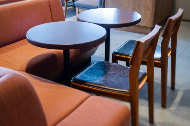 istock Interior of a small cafe 1257729443