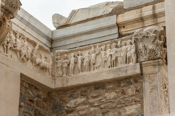 istock Reliefs on the temple wall 1257730479