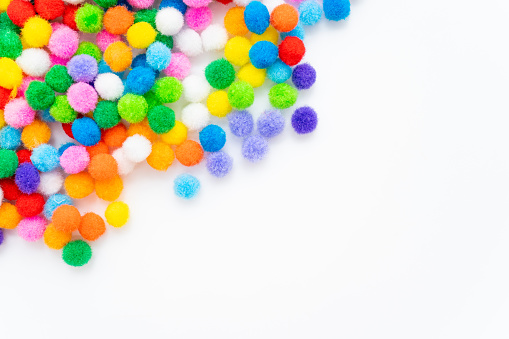 Colorful felt balls