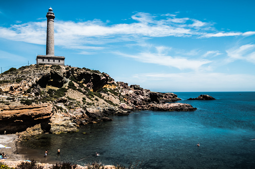 Cabo de palos lighthouse in Murcia region