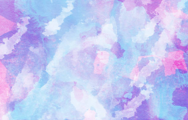 istock Abstract watercolor blue white and purple background 1257743343