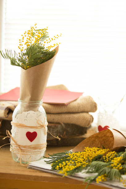 istock Mimosa decorating your home 1257746942