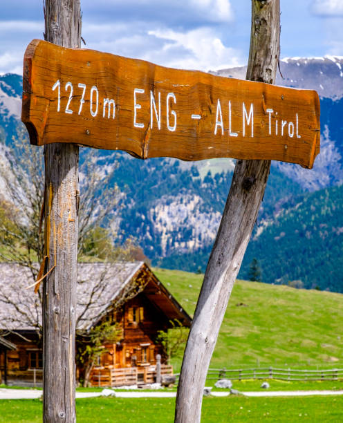istock old sign at the eng alm in austria 1257748563