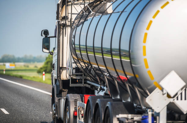 istock Tank Trailer Semi Truck on a Highway 1257752329