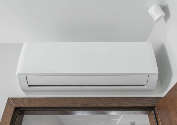 istock Air Conditioner Indoor Split Unit Under the Door 1257752727