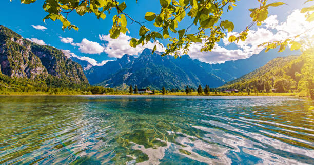 Scenic Austrian Almtal Valley Almsee Lake