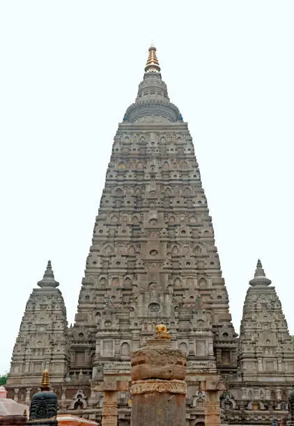 The Mahabodhi Temple a UNESCO World Heritage Site, Buddhist temple in Bodh Gaya,Bihar India