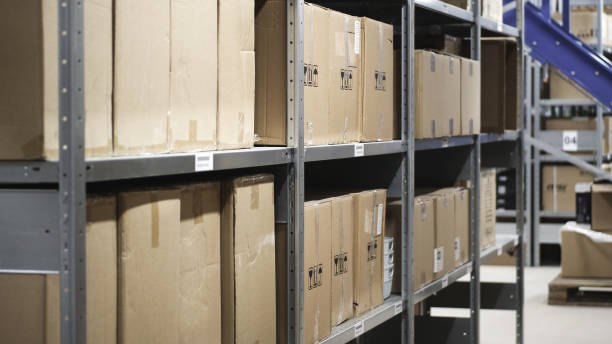 istock Metal racks in the Storage Area 1257755438